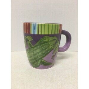 Laurie Gates 12 Oz Market Garden Ceramic Mug 4.5" Tall Hand Painted